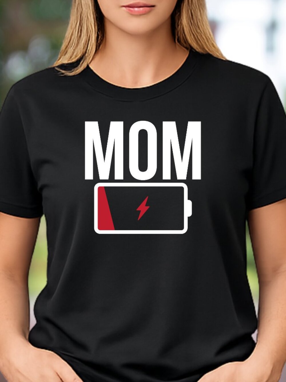 Mom Battery Low  Graphic Tee